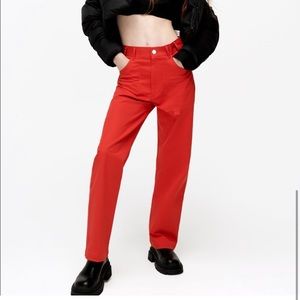 Zara red cargo pants — Size M — Brand New, Never Worn
